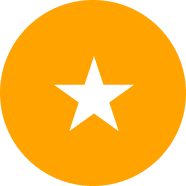 Icon of a star inside a yellow circle.